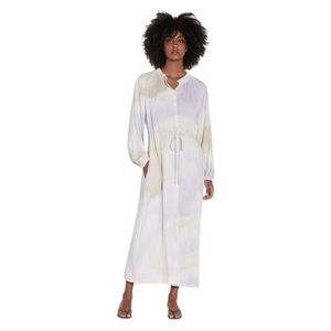 Raquel Allegra One Of A Kind Tie-Dye Victoria Maxi Shirt Dress Size 0